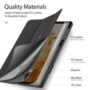 Dux Ducis Coque tablette Domo Samsung Galaxy Tab S8 Plus / S7 Plus - Noir