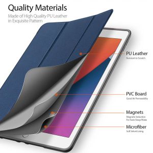 Dux Ducis Coque tablette Domo iPad 9 (2021) 10.2 pouces / iPad 8 (2020) 10.2 pouces / iPad 7 (2019) 10.2 pouces - Bleu