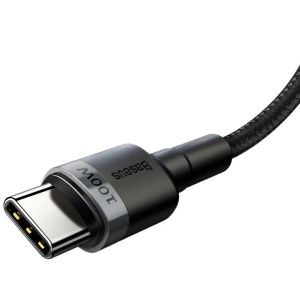 Baseus Cafule Series câble de charge rapide USB-C vers USB-C - 100 Watt - 2 mètres - Noir