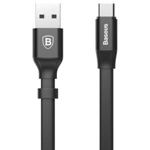 Baseus Nimple Series câble USB-A vers USB-C extra court - 23 centimètres - Noir
