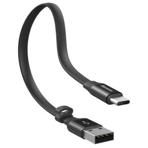 Baseus Nimple Series câble USB-A vers USB-C extra court - 23 centimètres - Noir