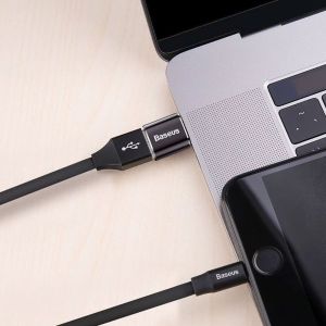 Baseus Adaptateur USB-A vers USB-C - OTG - Noir