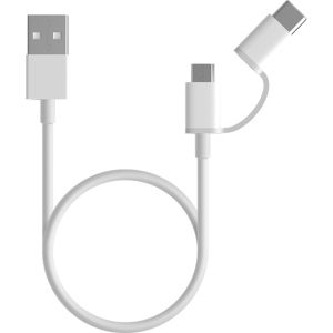 Xiaomi Câble USB-C & Micro-USB vers USB Mi d'origine - 0,3 mètre - Blanc