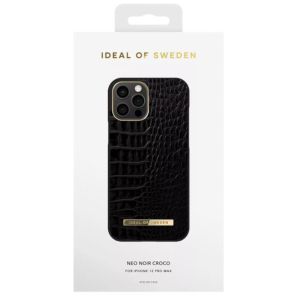 iDeal of Sweden Coque Atelier iPhone 12 (Pro) - Neo Noir Croco