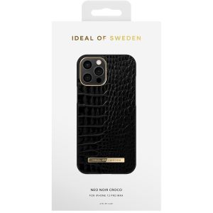 iDeal of Sweden Coque Atelier iPhone 12 Pro Max - Neo Noir Croco