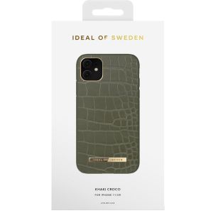 iDeal of Sweden Coque Atelier iPhone 11 - Khaki Croco
