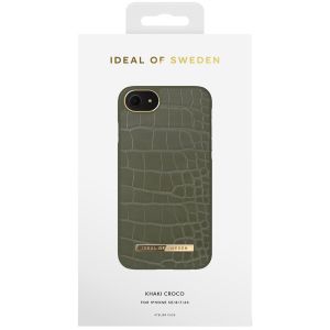 iDeal of Sweden Coque Atelier iPhone SE (2022 / 2020) / 8 / 7 / 6(s) - Khaki Croco