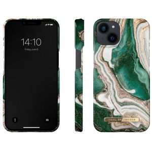 iDeal of Sweden Coque Fashion iPhone 13 - Golden Jade Marble