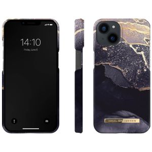 iDeal of Sweden Coque Fashion iPhone 13 - Golden Twilight Marble