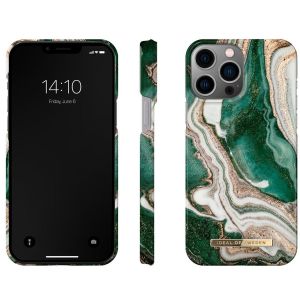 iDeal of Sweden Coque Fashion iPhone 13 Pro Max - Golden Jade Marble