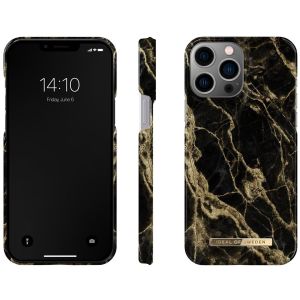 iDeal of Sweden Coque Fashion iPhone 13 Pro Max - Golden Smoke Marble