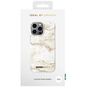 iDeal of Sweden Coque Fashion iPhone 13 Pro Max - Golden Pearl Marble