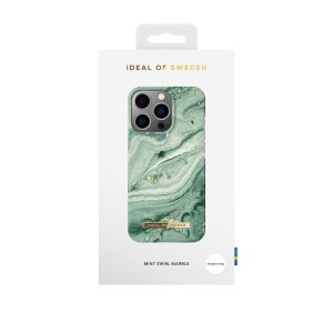 iDeal of Sweden Coque Fashion iPhone 13 Pro - Mint Swirl Marble