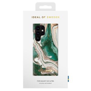 iDeal of Sweden Coque Fashion Samsung Galaxy S22 Ultra - Golden Jade Marble