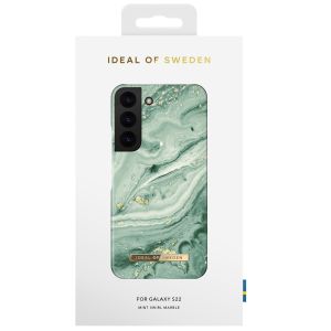 iDeal of Sweden Coque Fashion Samsung Galaxy S22 - Mint Swirl Marble
