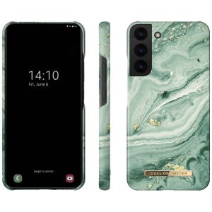 iDeal of Sweden Coque Fashion Samsung Galaxy S22 Plus - Mint Swirl Marble