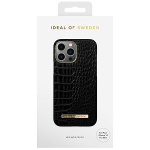 iDeal of Sweden Coque Atelier iPhone 14 Pro Max - Neo Noir Croco