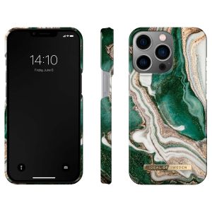 iDeal of Sweden Coque Fashion iPhone 14 Pro - Golden Jade Marble