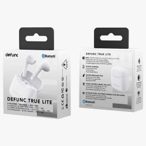 Defunc True Lite Earbuds - ﻿Écouteurs sans fil - Écouteurs sans fil Bluetooth - Avec suppression du bruit ENC - White