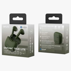 Defunc True Lite Earbuds - ﻿Écouteurs sans fil - Écouteurs sans fil Bluetooth - Avec suppression du bruit ENC - Green