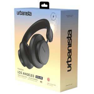 Urbanista ﻿Los Angeles Solar - Écouteurs sans fil - Écouteurs Bluetooth - Avec fonction de réduction du bruit ANC - Midnight Black