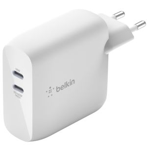 Belkin Boost↑Charge™ Dual USB-C GaN Wall Charger - Chargeur - 2 connexions USB-C - 63W - Blanc