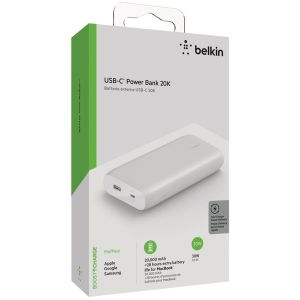 Belkin Batterie externe Boost↑Charge™ USB-C - 20.000 mAh - Connexion USB-C - Blanc
