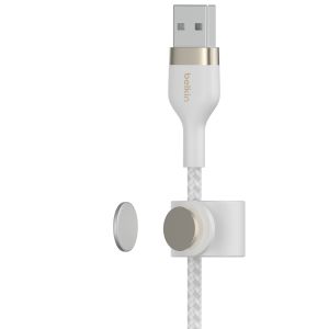 Belkin ﻿Câble Boost↑Charge™ USB-A vers Lightning en silicone tressé - 1 mètre - Blanc