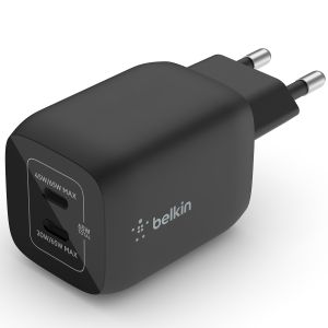 Belkin ﻿Adaptateur Boost↑Charge™ GaN Pro 2 ports - USB-C - 65 W - Noir