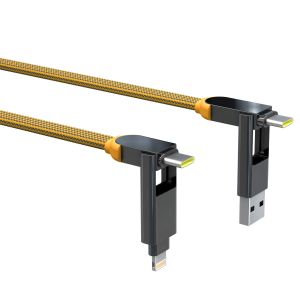 Rolling Square inCharge® XL câble de charge rapide 6-en-1 - 30 cm - Yellow