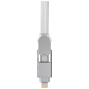 Rolling Square inCharge® XL câble de charge rapide 6-en-1 - 2 mètre - White