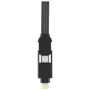 Rolling Square inCharge® XL câble de charge rapide 6-en-1 - 3 mètre - Black