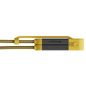 Rolling Square inCharge® XL câble de charge rapide 6-en-1 - 3 mètre - Yellow