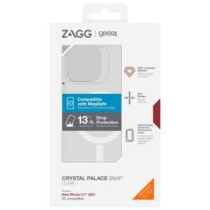 ZAGG Coque Crystal Palace MagSafe iPhone 13 Pro Max - Transparent