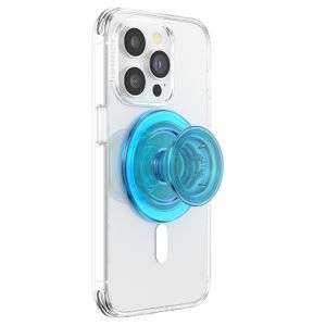 PopSockets PopGrip MagSafe Round - Translucent Electric Blue
