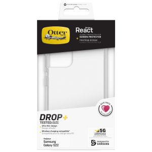 OtterBox Coque arrière React + protection d'écran Samsung Galaxy S22 - Transparent