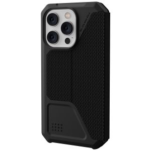 UAG Etui de téléphone portefeuille Metropolis iPhone 14 Pro - Kevlar Black