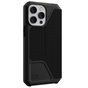 UAG Etui de téléphone portefeuille Metropolis iPhone 14 Pro Max - Kevlar Black