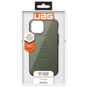 UAG Coque Civilian MagSafe iPhone 15 - Olive Drab