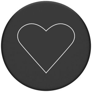 PopSockets PopGrip - Amovible - White Heart Black