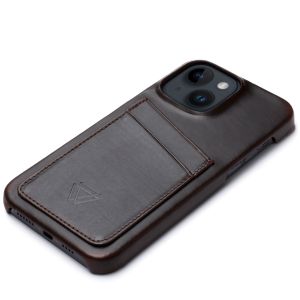Wachikopa Coque Full Wrap C.C. avec 2 porte-cartes iPhone 14 - Dark Brown