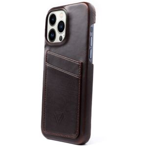 Wachikopa Coque Full Wrap C.C. avec 2 porte-cartes iPhone 13 Pro - Dark Brown