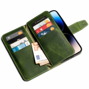 Wachikopa Étui de téléphone portefeuille Multi Wallet iPhone 14 Pro - Forest Green