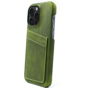Wachikopa Coque Full Wrap C.C. avec 2 porte-cartes iPhone 15 Pro - Forest Green
