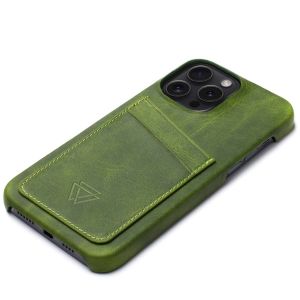 Wachikopa Coque Full Wrap C.C. avec 2 porte-cartes iPhone 15 Pro Max - Forest Green