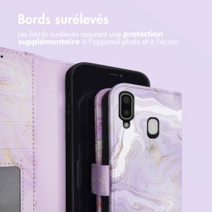 iMoshion Étui de téléphone portefeuille Design Samsung Galaxy A20e - Purple Marble