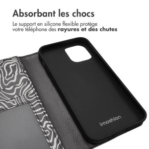iMoshion Étui de téléphone portefeuille Design iPhone 14 - Black And White