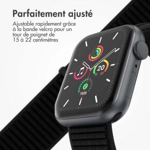 iMoshion Bracelet en nylon⁺ Apple Watch Series 1-9 / SE - 38/40/41 mm - Noir