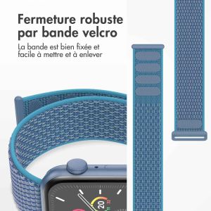 iMoshion Bracelet en nylon⁺ Apple Watch Series 1-9 / SE - 38/40/41 mm - Marine Blue