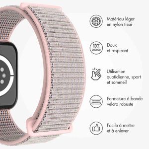iMoshion Bracelet en nylon⁺ Apple Watch Series 1-9 / SE / Ultra (2) - 42/44/45/49 mm - Pink Sand